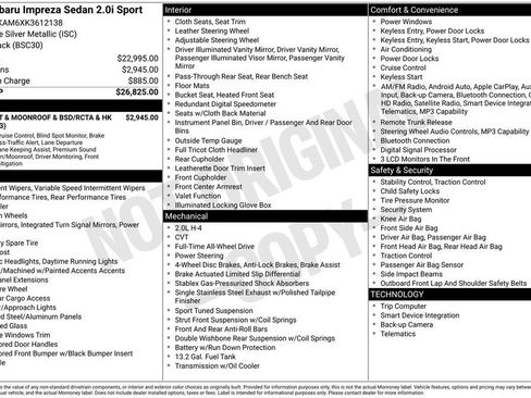 Used 2019 Subaru Impreza 2.0i Sport image 26