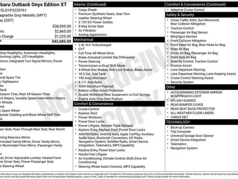 Used 2023 Subaru Outback Onyx Edition XT AWD/4WD image 33