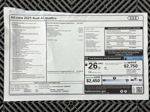 Used 2025 Audi A5 2.0T Premium image 9