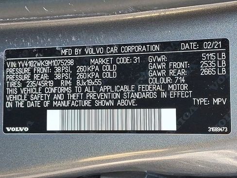 Used 2021 Volvo V60 T5 Cross Country w/ Climate Package image 28