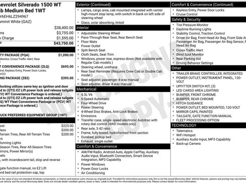 Used 2020 Chevrolet Silverado 1500 W/T w/ WT Safety Package AWD/4WD image 2