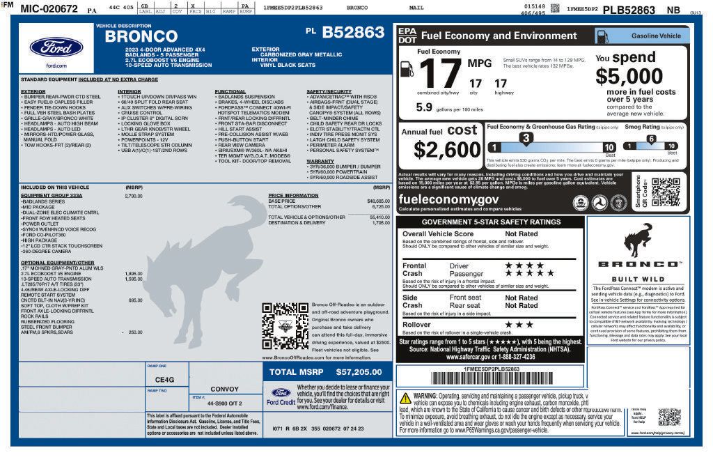 Used 2023 Ford Bronco Badlands AWD/4WD image 6