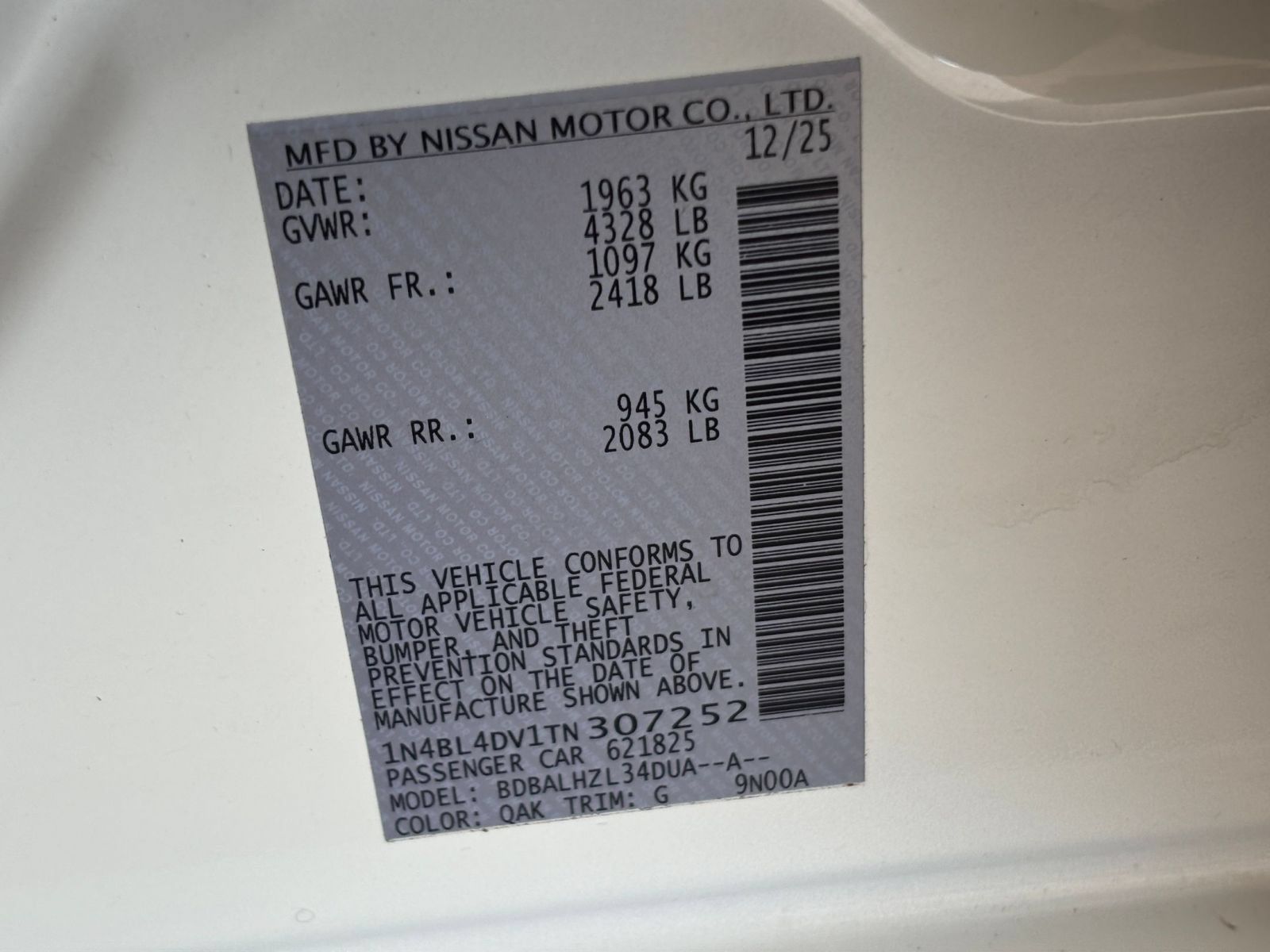 Used 2026 Nissan Altima 2.5 SV FWD image 28