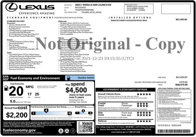 Used 2022 Lexus IS 500 RWD image 4