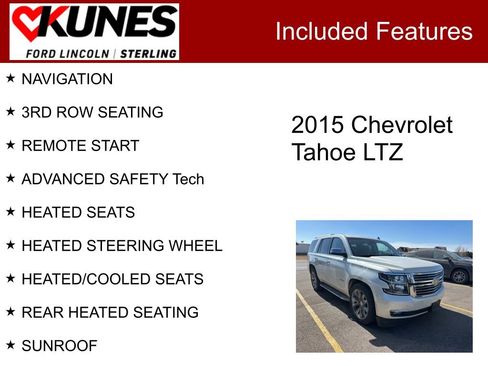 Used 2015 Chevrolet Tahoe LTZ image 2