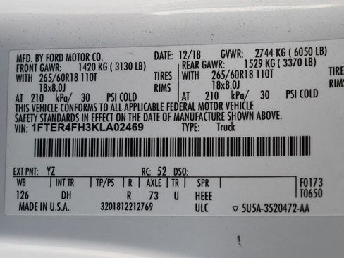 Used 2019 Ford Ranger Lariat w/ Equipment Group 501A Mid image 33