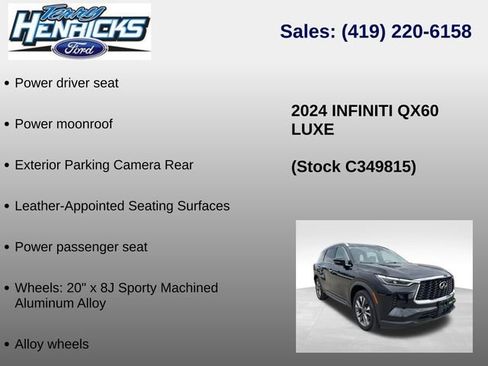 Used 2024 INFINITI QX60 Luxe AWD/4WD image 23