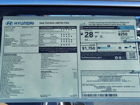 New 2026 Hyundai Tucson Limited image 13