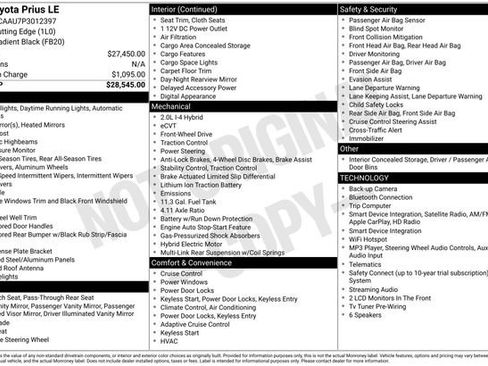 Used 2023 Toyota Prius LE FWD image 10