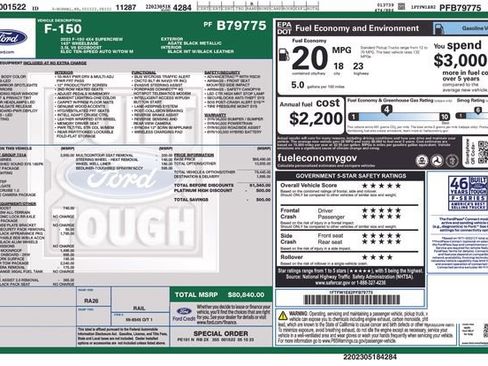 Used 2023 Ford F150 Platinum w/ Equipment Group 701A High image 36