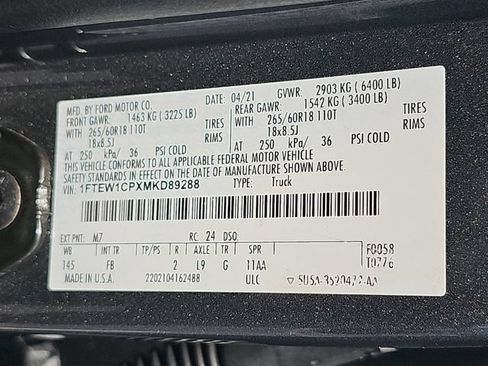 Certified 2021 Ford F150 XLT w/ Equipment Group 302A High RWD image 37