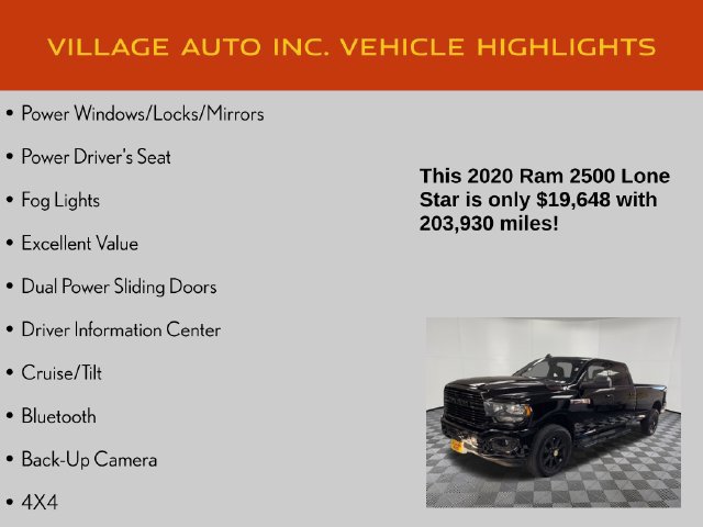 Used 2020 RAM 2500 Lone Star w/ Night Edition AWD/4WD image 14