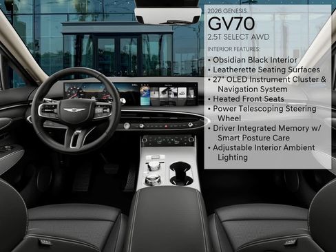 New 2026 Genesis GV70 2.5T Select AWD/4WD image 17