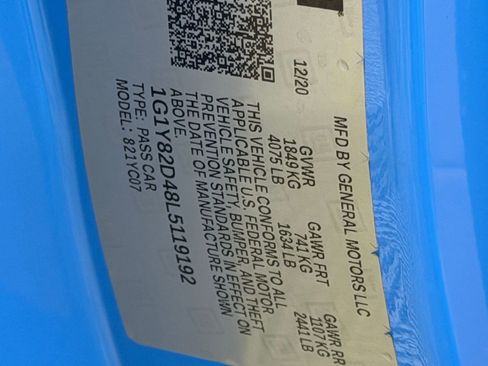 Used 2020 Chevrolet Corvette Stingray Premium Cpe w/ 3LT Preferred Equipment Group image 18