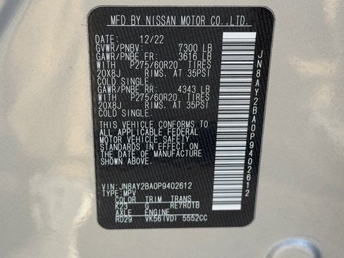 Used 2023 Nissan Armada SL w/ Captain's Chairs Package image 52