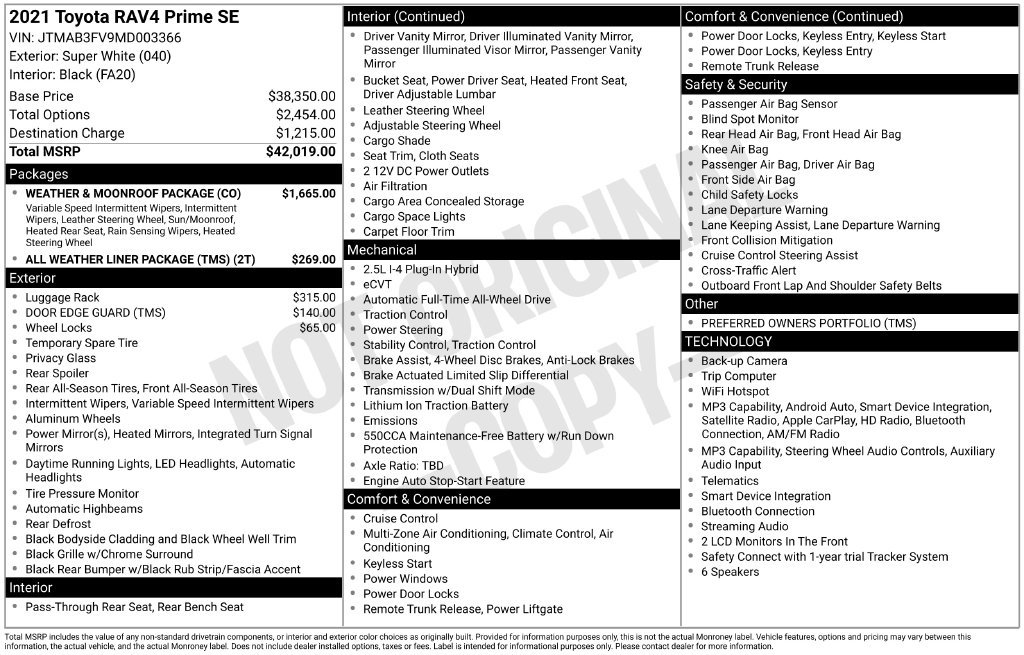 Used 2021 Toyota RAV4 SE w/ Weather & Moonroof Package AWD/4WD image 5