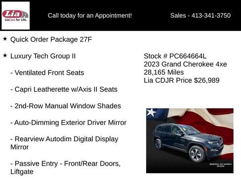 Used 2023 Jeep Grand Cherokee 4WD 4xe w/ Luxury Tech Group II image 6