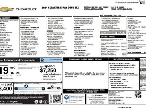 Used 2024 Chevrolet Corvette E-Ray w/ Stealth Interior Trim Package AWD/4WD image 5
