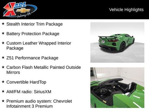 New 2026 Chevrolet Corvette Stingray Premium Conv w/ Z51 Performance Package image 3