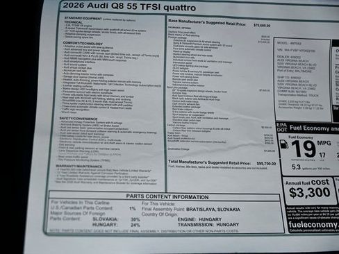 New 2026 Audi Q8 Prestige AWD/4WD image 42