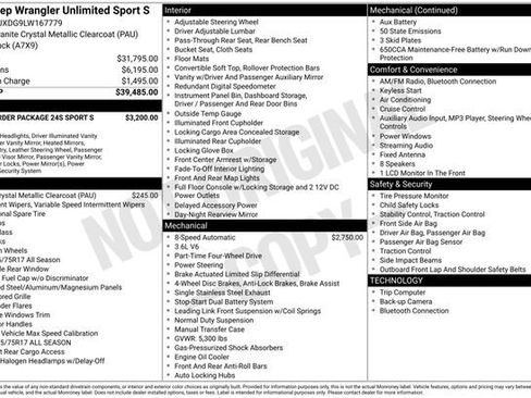 Used 2020 Jeep Wrangler Unlimited Sport S AWD/4WD image 2