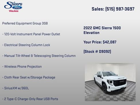 Used 2022 GMC Sierra 1500 Elevation w/ Preferred Package AWD/4WD image 22