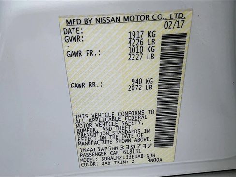 Used 2017 Nissan Altima 2.5 SR w/ Midnight Edition Package image 33