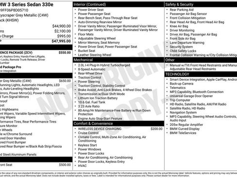 Used 2023 BMW 330e w/ Convenience Package RWD image 3