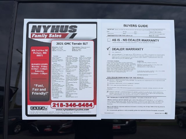 Used 2021 GMC Terrain SLT w/ Infotainment Package II AWD/4WD image 57