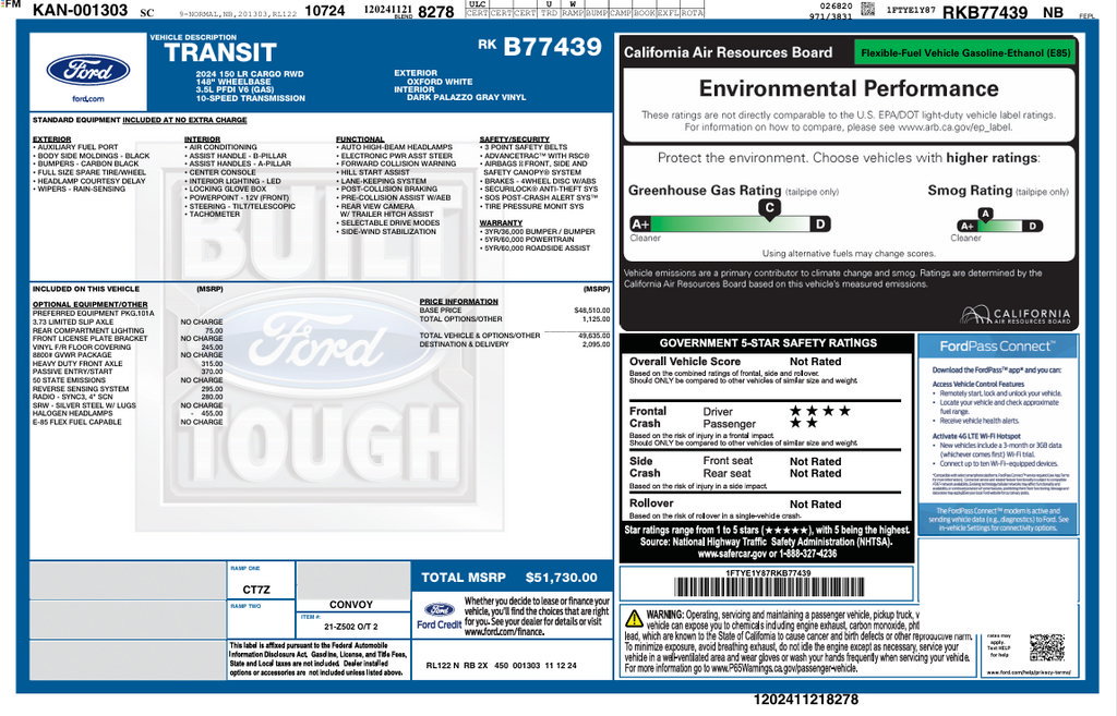 Used 2024 Ford Transit 150 Low Roof RWD image 31