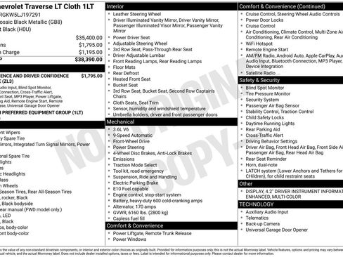 Used 2020 Chevrolet Traverse LT image 7