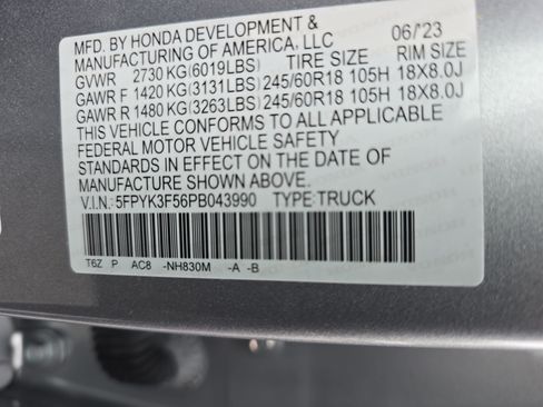 Used 2023 Honda Ridgeline RTL image 34