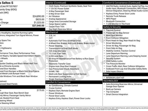 Certified 2023 Kia Seltos S image 7