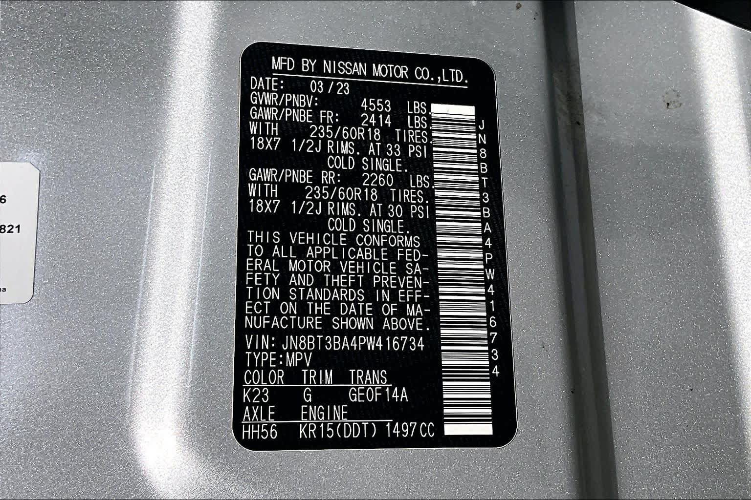 Certified 2023 Nissan Rogue SV FWD image 33