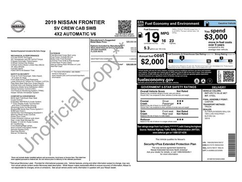 Used 2019 Nissan Frontier SV RWD image 1