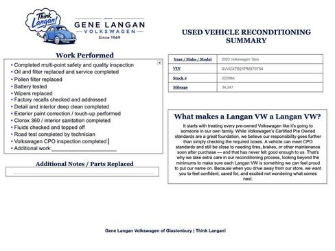 Certified 2023 Volkswagen Taos S FWD image 1