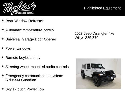 Used 2023 Jeep Wrangler Unlimited w/ Sun & Screen Package AWD/4WD image 16