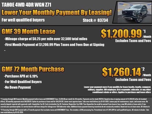 New 2026 Chevrolet Tahoe Z71 w/ Comfort Package image 2