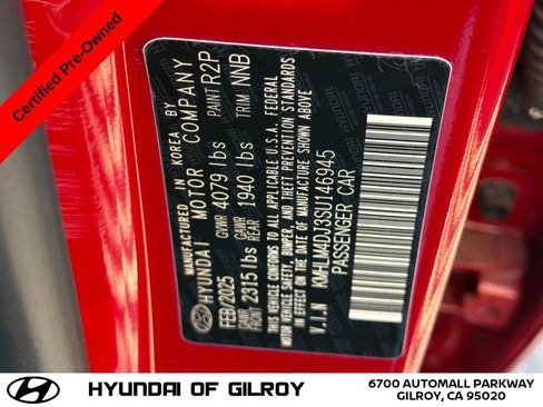 Certified 2025 Hyundai Elantra SEL FWD image 30