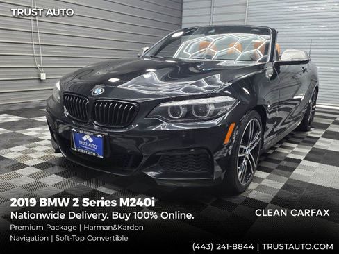Used 2019 BMW M240i Convertible w/ Premium Package RWD image 1