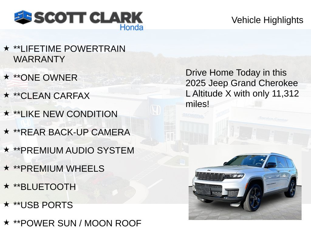 Used 2025 Jeep Grand Cherokee L Altitude AWD/4WD image 12