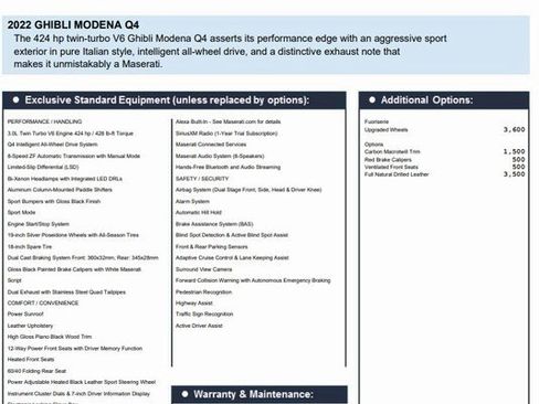 Certified 2022 Maserati Ghibli Modena Q4 image 2