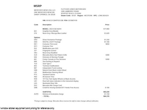 Used 2023 Mercedes-Benz EQE 350+ 4MATIC Sedan image 25