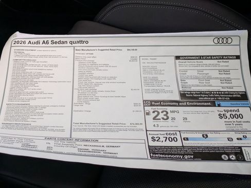 New 2026 Audi A6 Premium Plus image 18