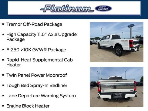 Used 2024 Ford F250 Platinum w/ Tremor Off-Road Package AWD/4WD image 22