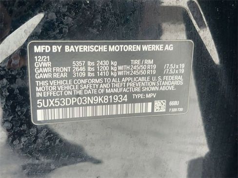 Used 2022 BMW X3 xDrive30i w/ Convenience Package image 34