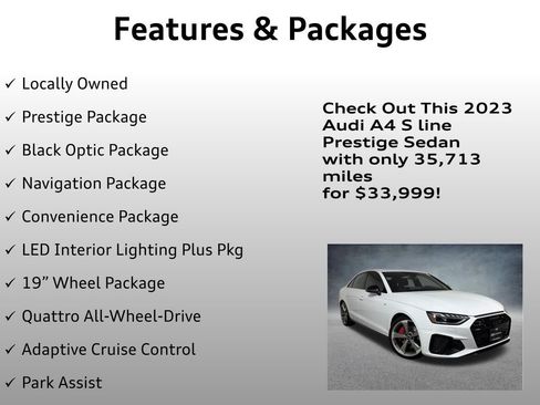 Used 2023 Audi A4 2.0T Prestige w/ Prestige Package AWD/4WD image 4