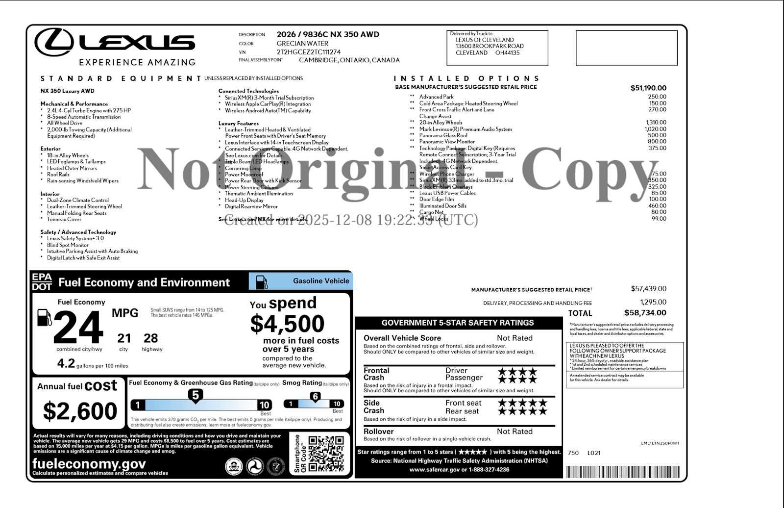 Used 2026 Lexus NX 350 AWD w/ Cold Area Package image 33