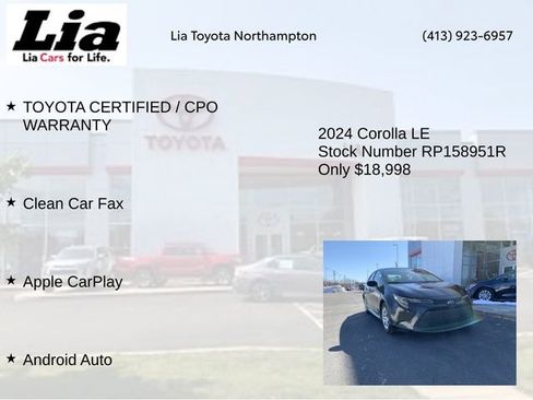 Certified 2024 Toyota Corolla LE image 8