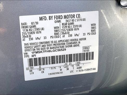 Used 2020 Ford Explorer Limited w/ Class III Trailer Tow Package RWD image 20